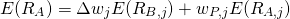 $$E(R_A) = \Sum\Delta w_j E(R_{B,j}) + \Sum w_{P,j}E(R_{A,j})$$