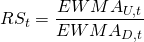  RS_t = \dfrac{EWMA_{U,t}}{EWMA_{D,t}}