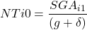 $$NTi0 = \frac{SG&A_{i1}}{(g + \delta)} $$