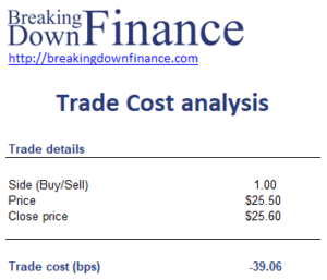 Trade Cost Analysis