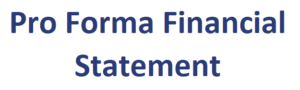 Pro Forma Financial Statement